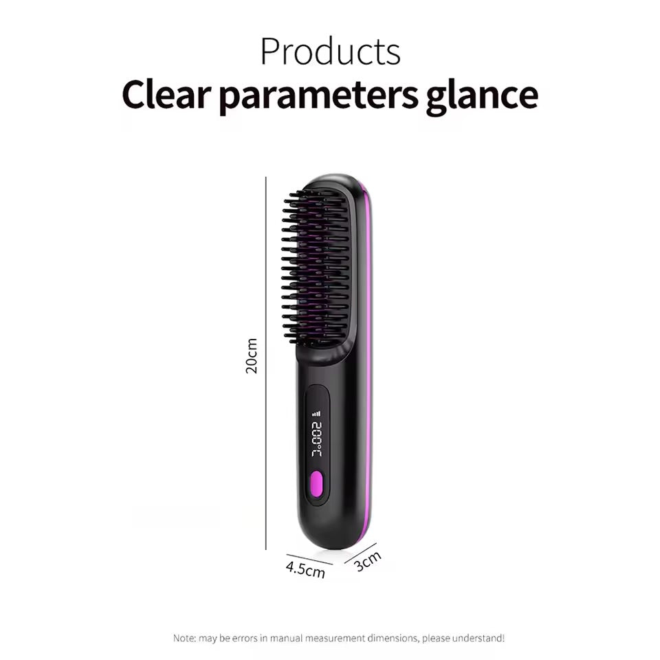 Electric hair straightener brush