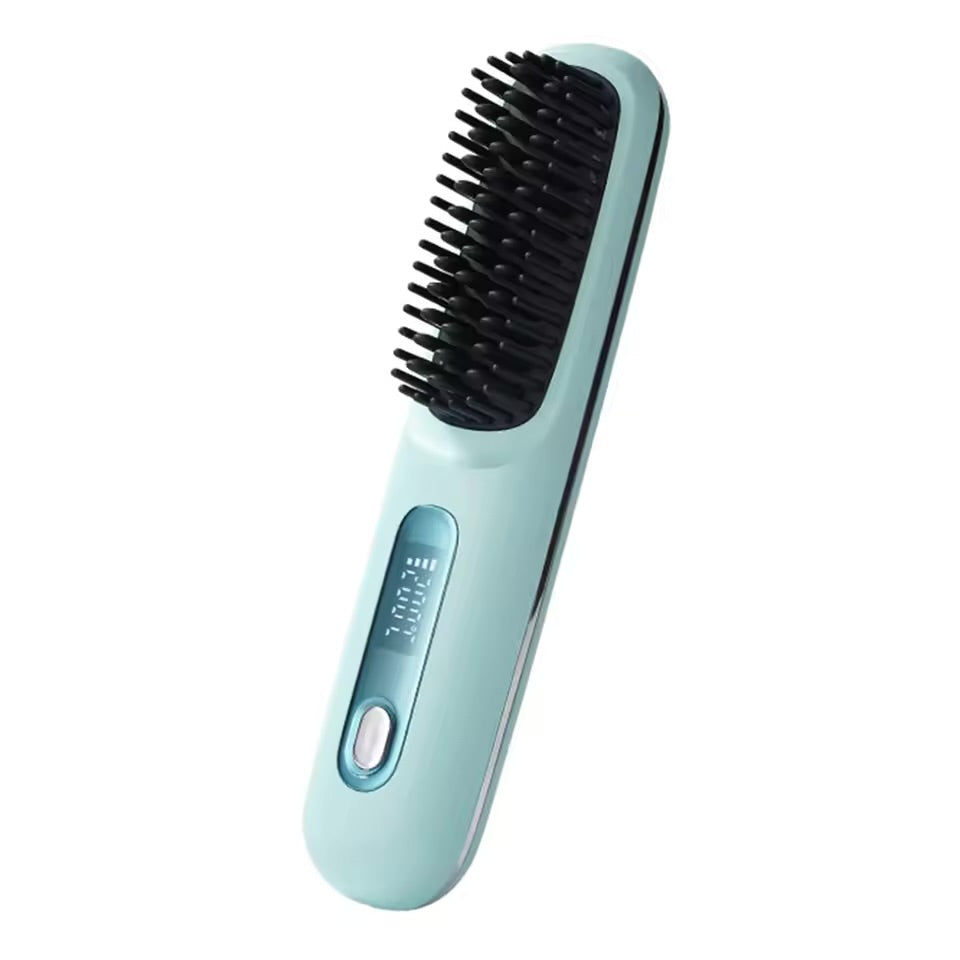 Electric hair straightener brush