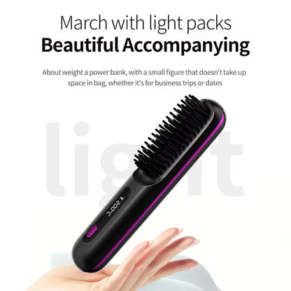 Electric hair straightener brush