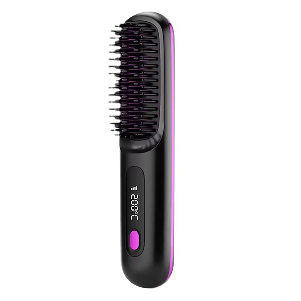 Electric hair straightener brush